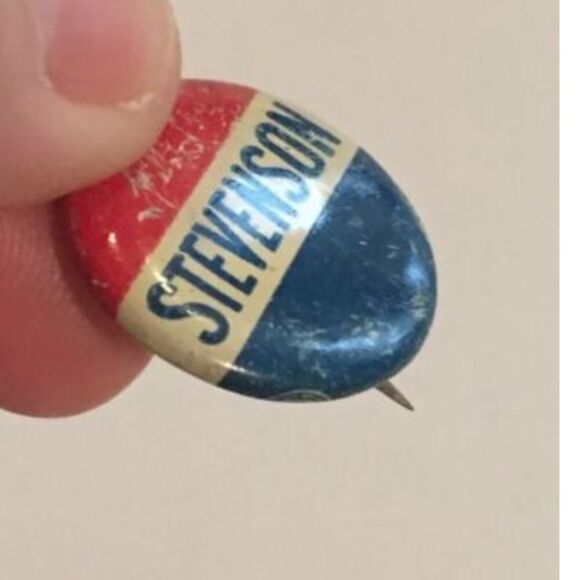 Stevenson Pin Pinback Lot of 2 - Picture 3 of 5